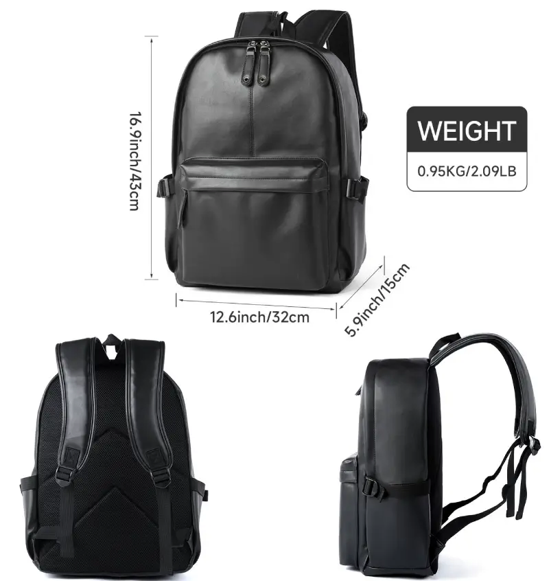 PVC Vegan Leather Backpack 